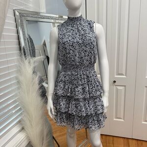 Floral Sleeveless Ruffle Dress